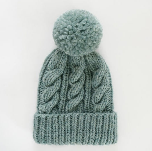 Cabled Hat and Mittens Knitting Pattern