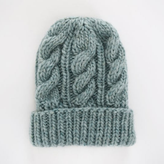 Cabled Hat and Mittens Knitting Pattern