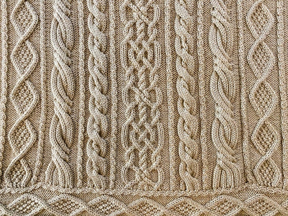 November Afghan Blanket Knitting Pattern