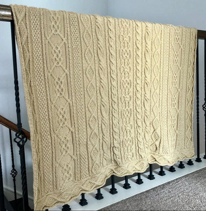 November Afghan Blanket Knitting Pattern