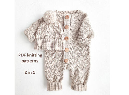 Baby Romper & Hat Knitting Pattern