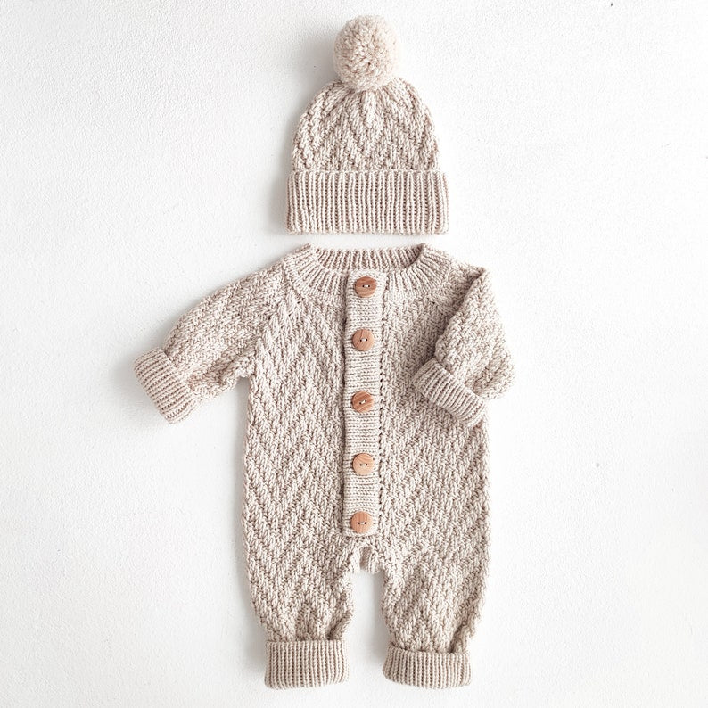 Baby Romper & Hat Knitting Pattern