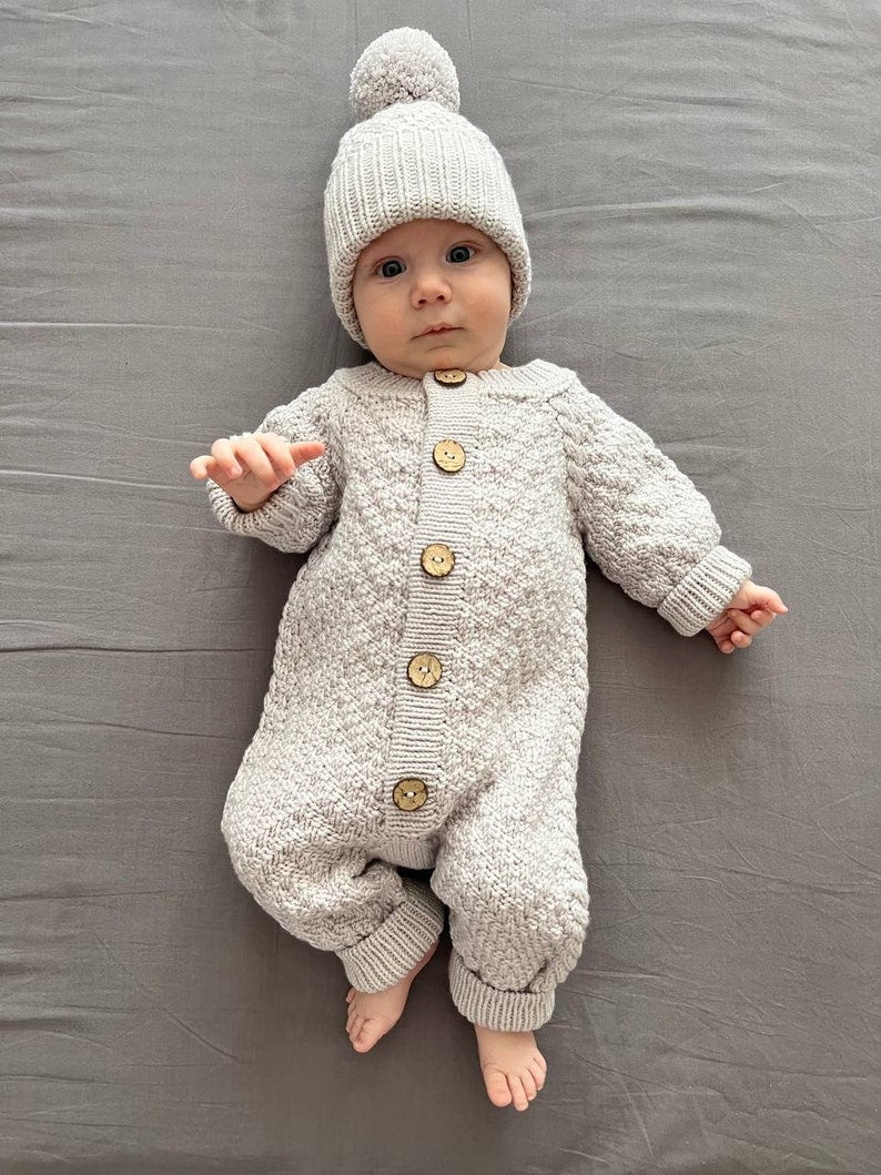 Baby Romper & Hat Knitting Pattern