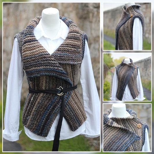 Sleeveless Jacket Knitting Pattern