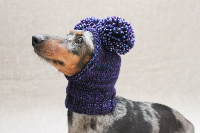 Chunky Double Pom-Pom Dog Hat Knitting Pattern