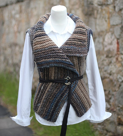 Sleeveless Jacket Knitting Pattern