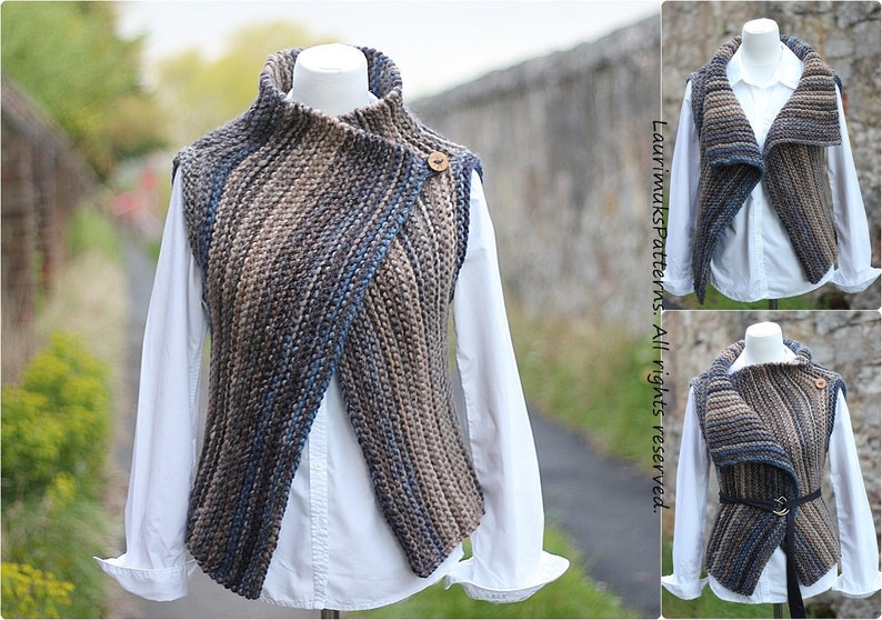 Sleeveless Jacket Knitting Pattern