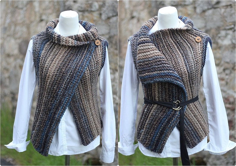 Sleeveless Jacket Knitting Pattern